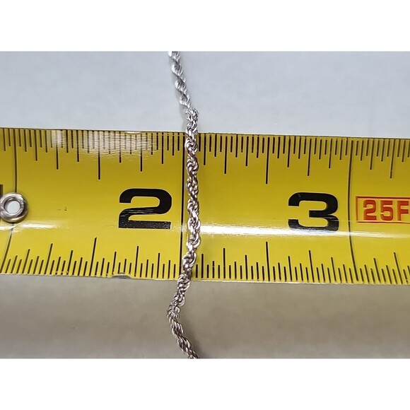 Italian 925 Sterling Silver Chain Necklace Vintage - Picture 8 of 10